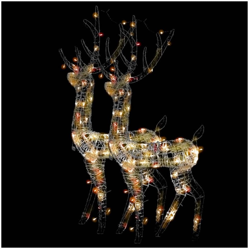 Decorazioni Natalizie In Acrilico Renne 2 Pz 120 Cm Multicolore - Foto 1