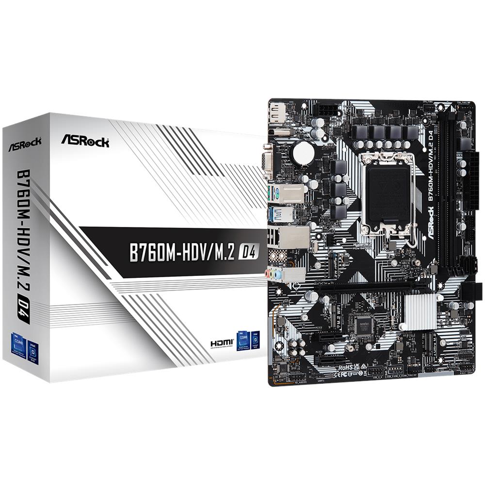 Scheda Madre B760M HDV /M. 2 D4 Socket LGA1700 Chipset B760 m- ATX - Foto 1