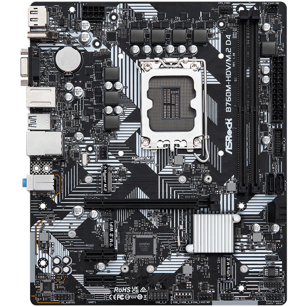 Scheda Madre B760M HDV /M. 2 D4 Socket LGA1700 Chipset B760 m- ATX - Foto 2