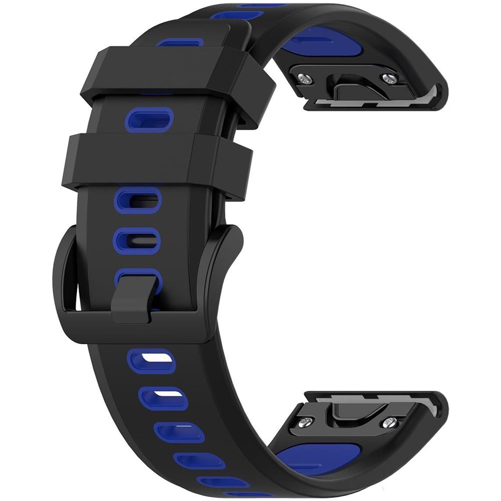 Bracciale Garmin Fenix 5/6 Silicone Black/blue - Foto 1