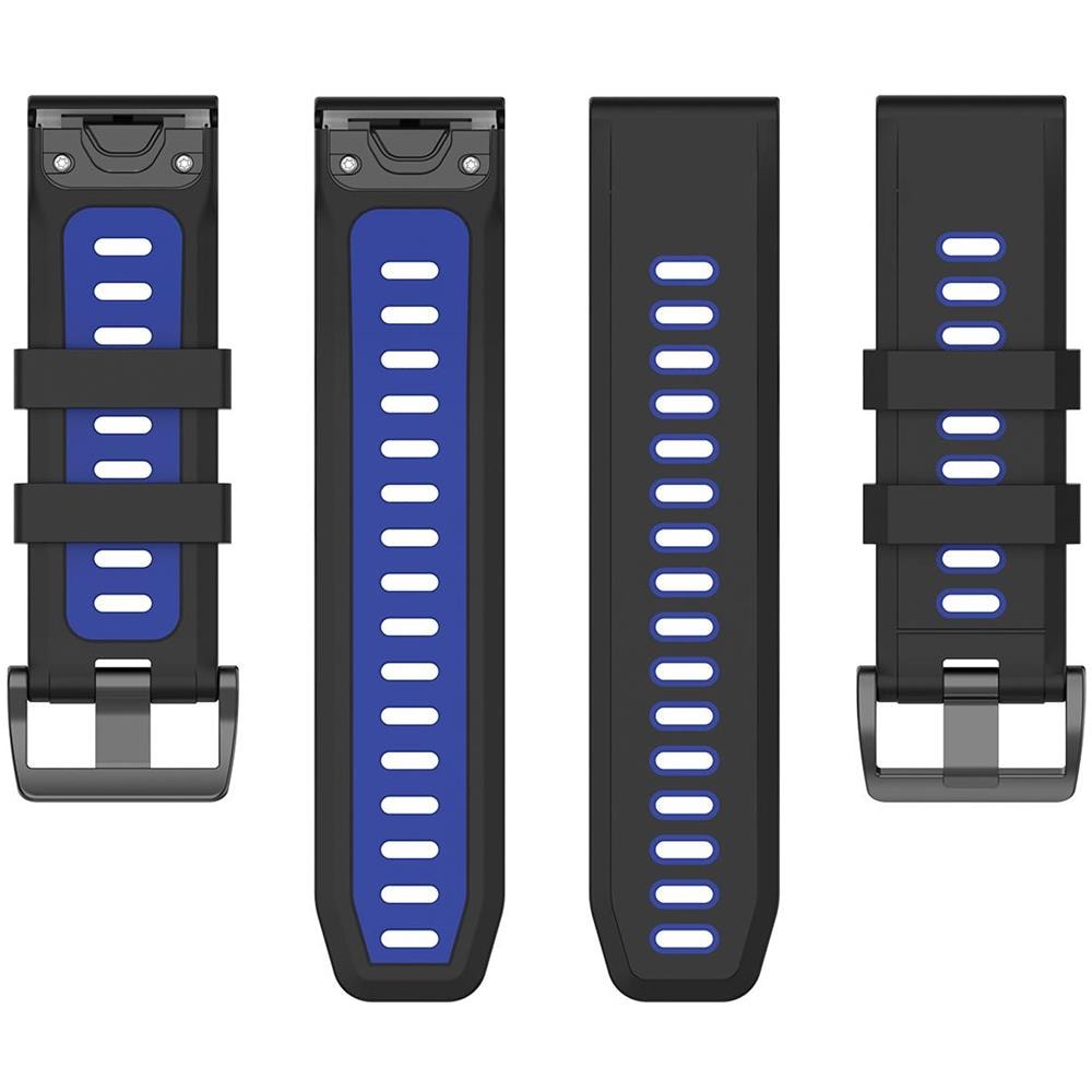 Bracciale Garmin Fenix 5/6 Silicone Black/blue - Foto 2