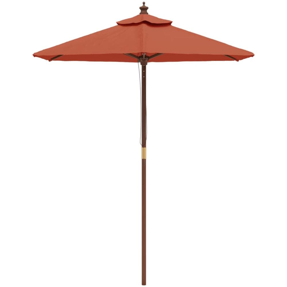 Ombrellone Da Giardino Con Palo In Legno Terracotta 196x231 Cm - Foto 3