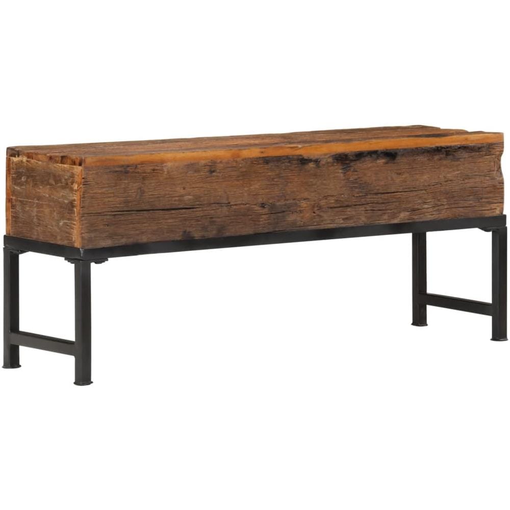 VIDAXL - Panca 110 Cm In Legno Massello Di Mango E Acciaio