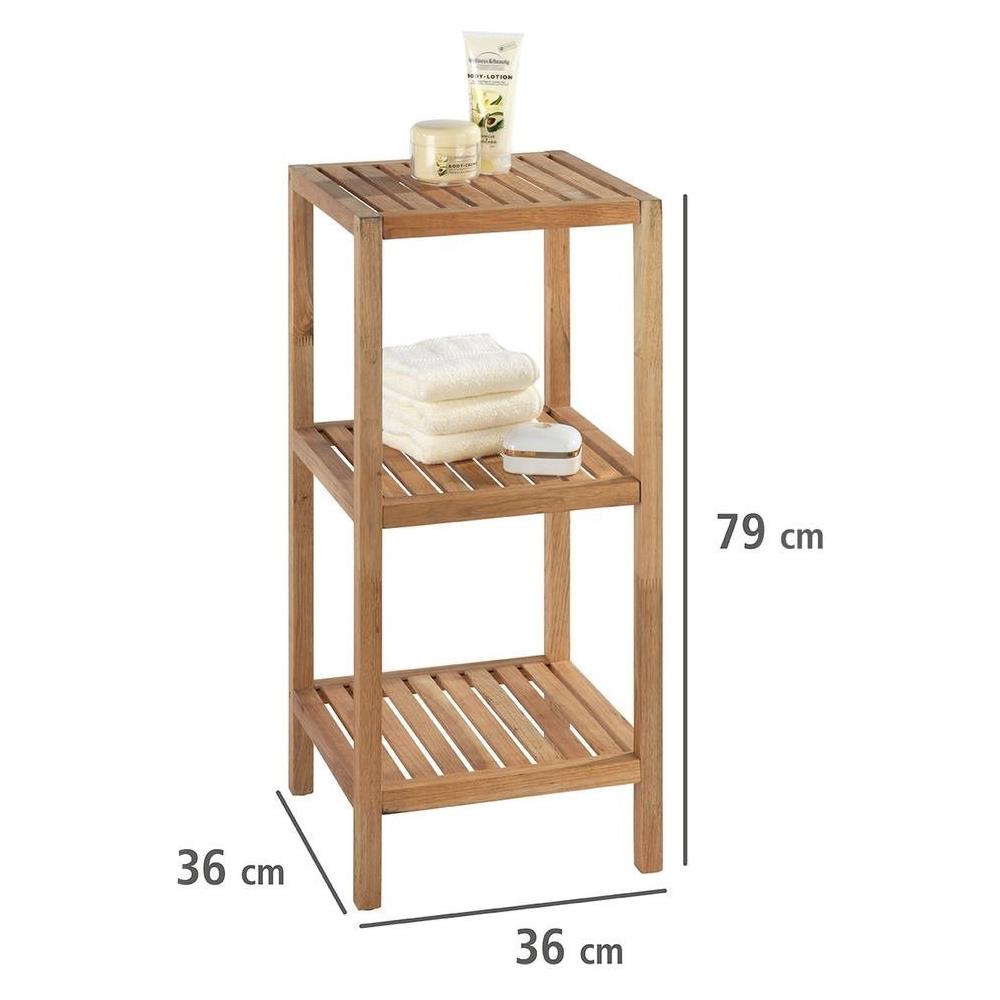 Scaffale Bagno E Casa, Noce Massello, 3 Ripiani, Linea Norway - Foto 2