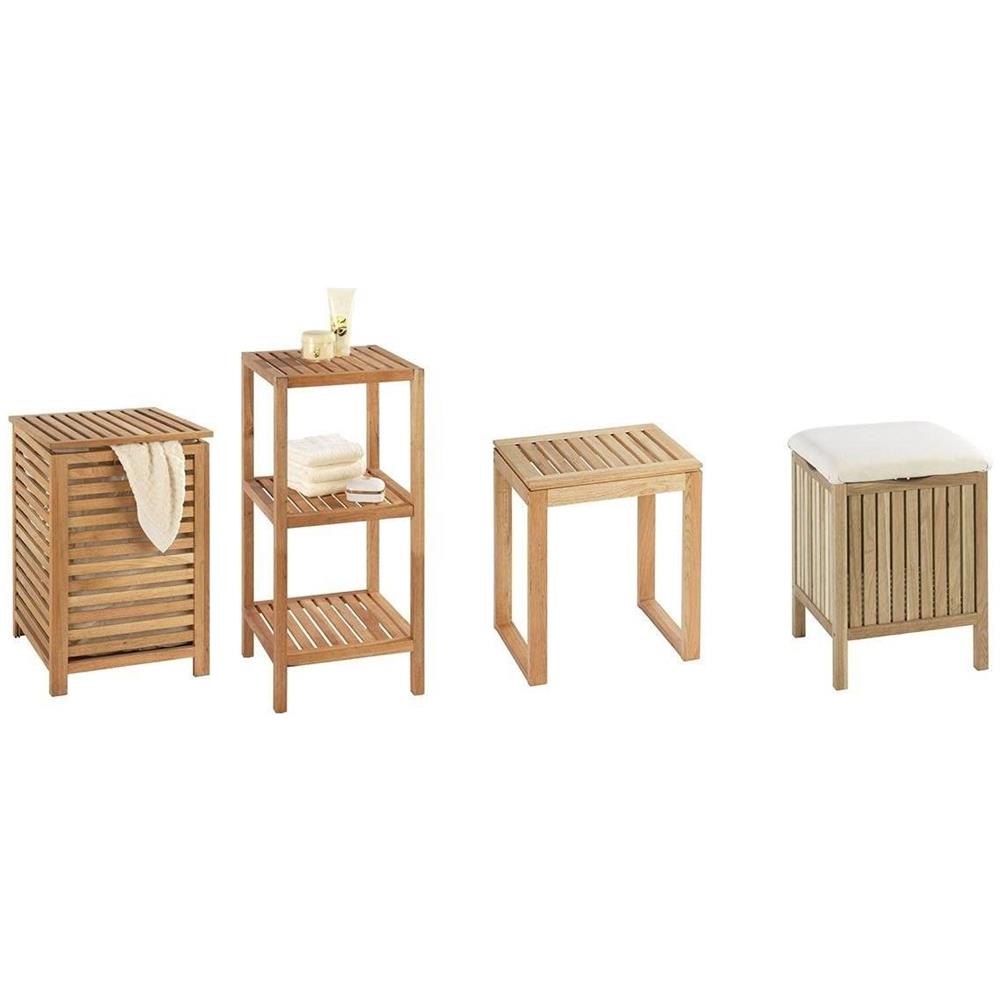 Scaffale Bagno E Casa, Noce Massello, 3 Ripiani, Linea Norway - Foto 4