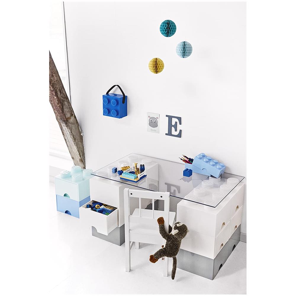 Contenitore Mattoncino 8 Bottoni 2 Cassetti Grigio - Foto 5