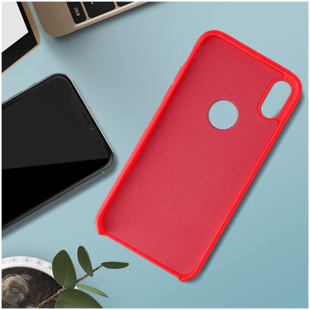 Cover Silicone Iphone X E Xs Semi-rigida Opaca Finitura Soft Touch Rosso - Foto 2
