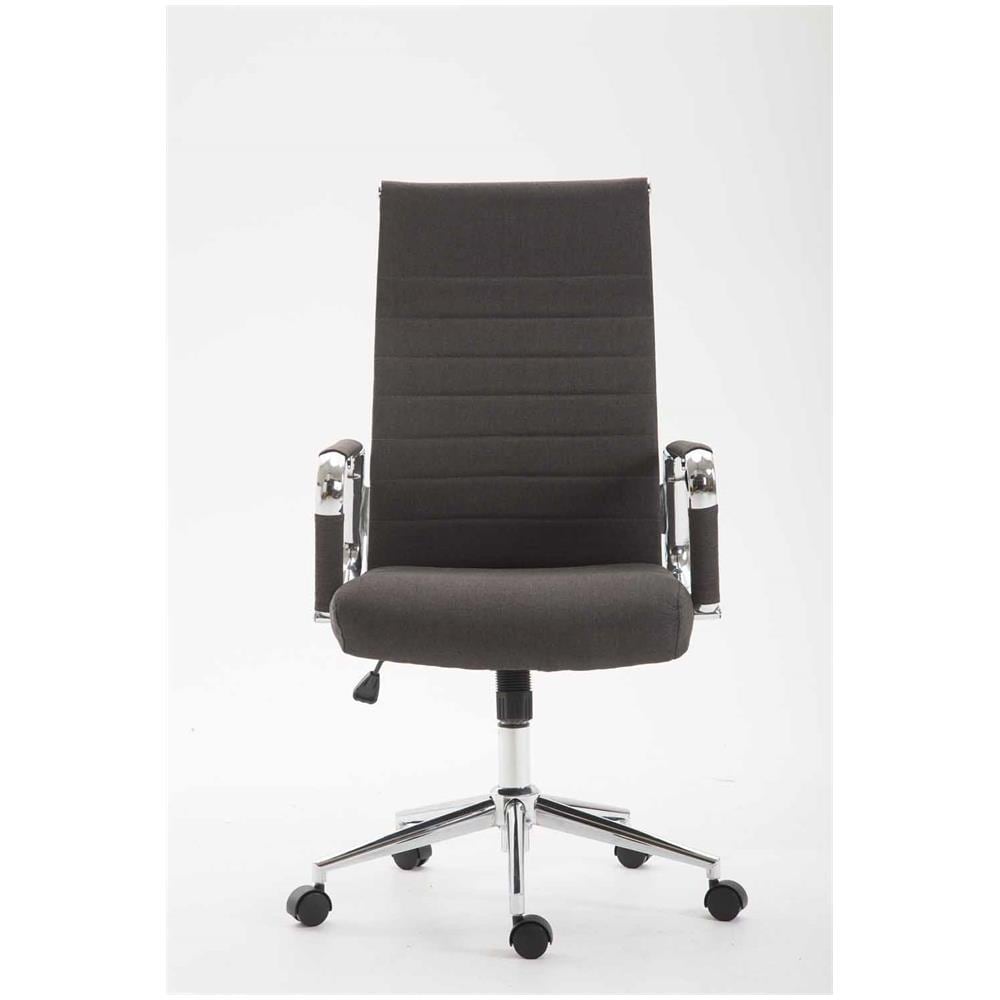 Sedia Ufficio Girevole Kolumbus in Tessuto I Sedia Scrivania Ergonomica con Alto Schienale I Sedia Studio Regolabile con Braccioli Grigio Scuro - Foto 2