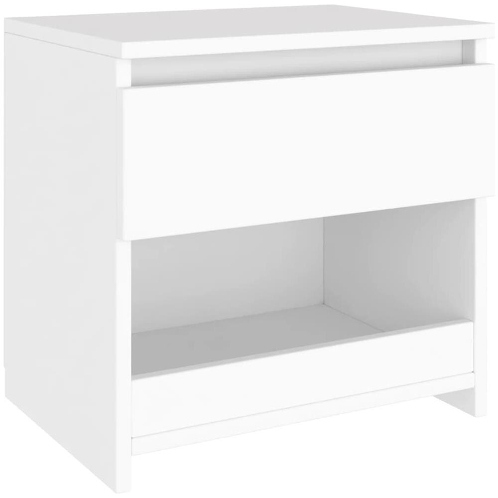 Comodino Bianco 40x30x39 cm in Legno Ingegnerizzato - Foto 2