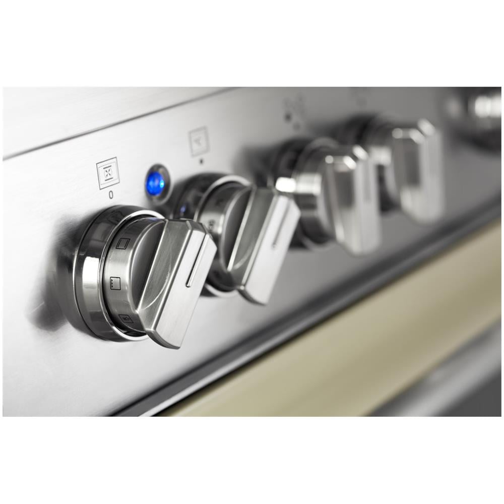 Cucina Elettrica PRO 96 MR 5 Fuochi a Gas Forno Elettrico Multifunzione Ventilato Classe A Dimensioni 90 x 60 cm Colore Inox / Rosso Bordeaux Serie Professional - Foto 8