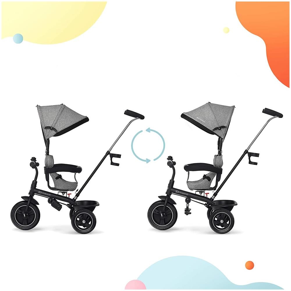 Triciclo Per Bambini Con Sedile A 360°, Grigio Kinderkraft - Foto 5