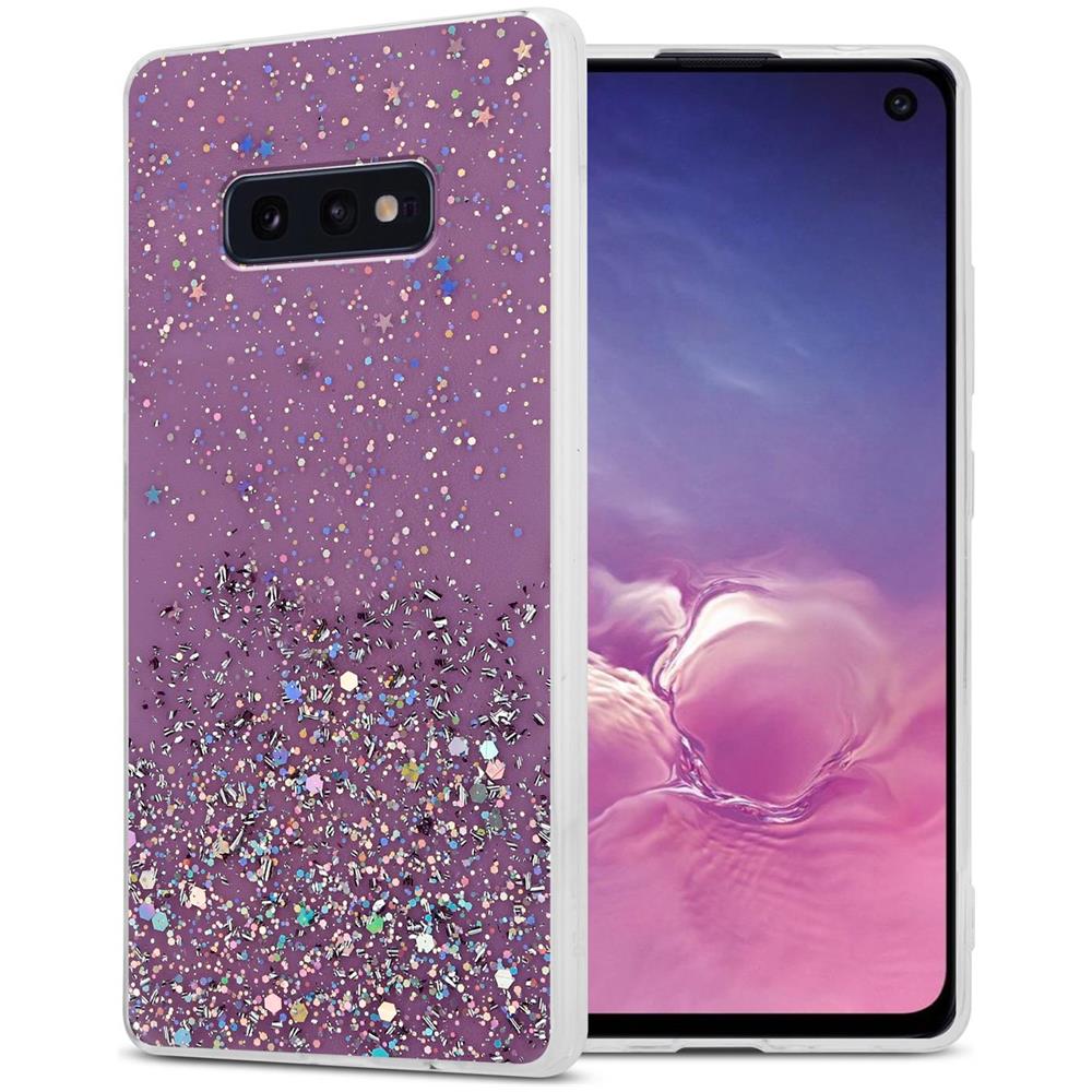 Custodia Compatibile Con Samsung Galaxy S10e In Viola Con Glitter - Coperchio Protettivo In Silicone Tpu Flessibile Con Glitter Scintillanti - Foto 1