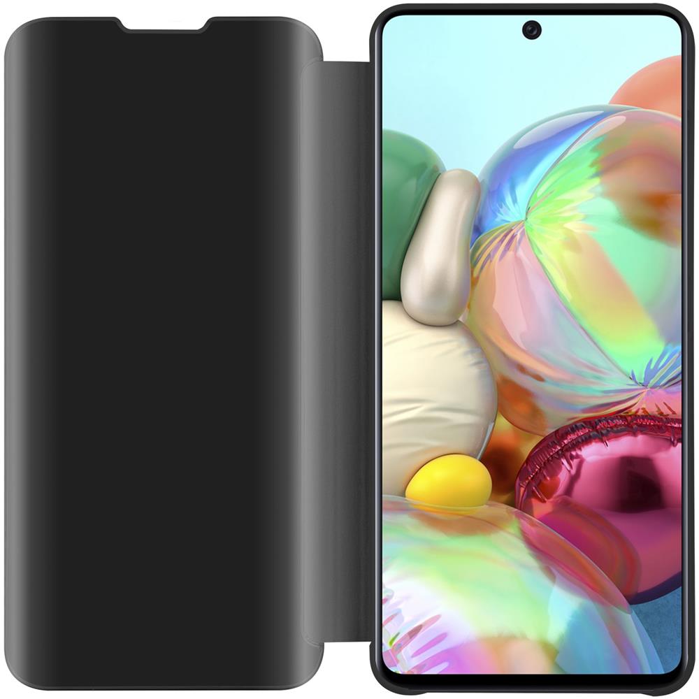Custodia Compatibile Con Samsung Galaxy A71 4g In Tormalina Nera - Clear View Specchio Coperchio Protettivo Con Funzione Di Supporto Protezione A 360 Gradi - Foto 2