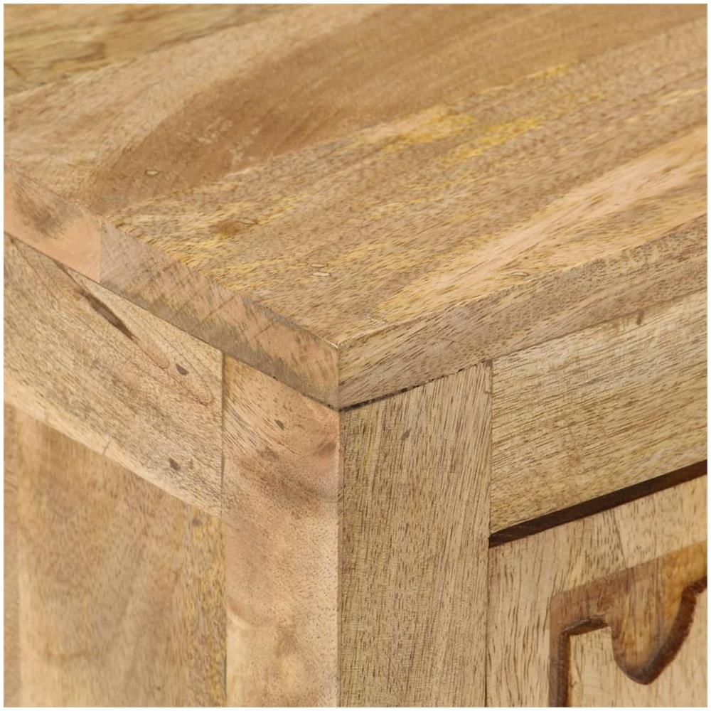 Comodino 40x30x50 Cm In Legno Massello Di Mango - Foto 2