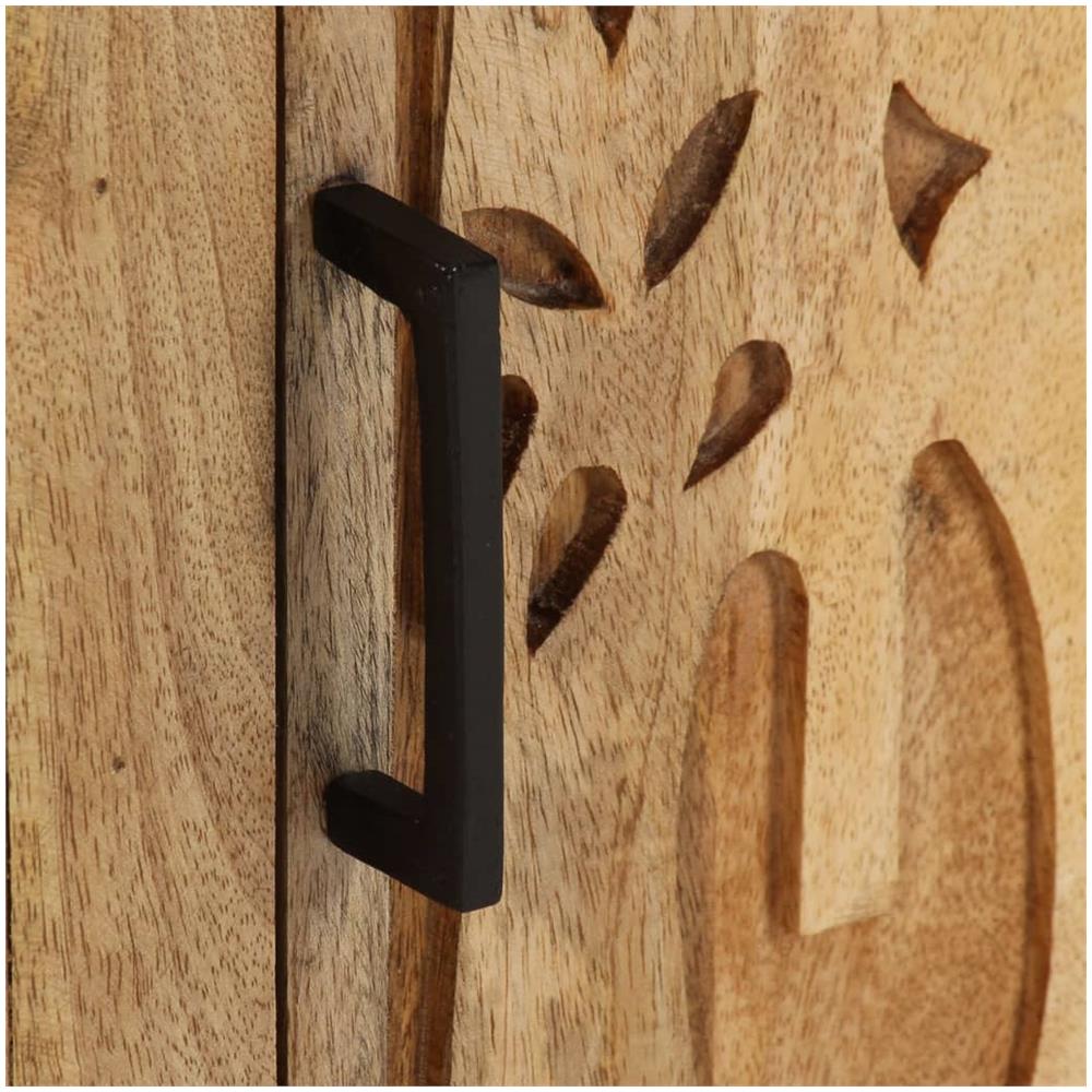 Comodino 40x30x50 Cm In Legno Massello Di Mango - Foto 3