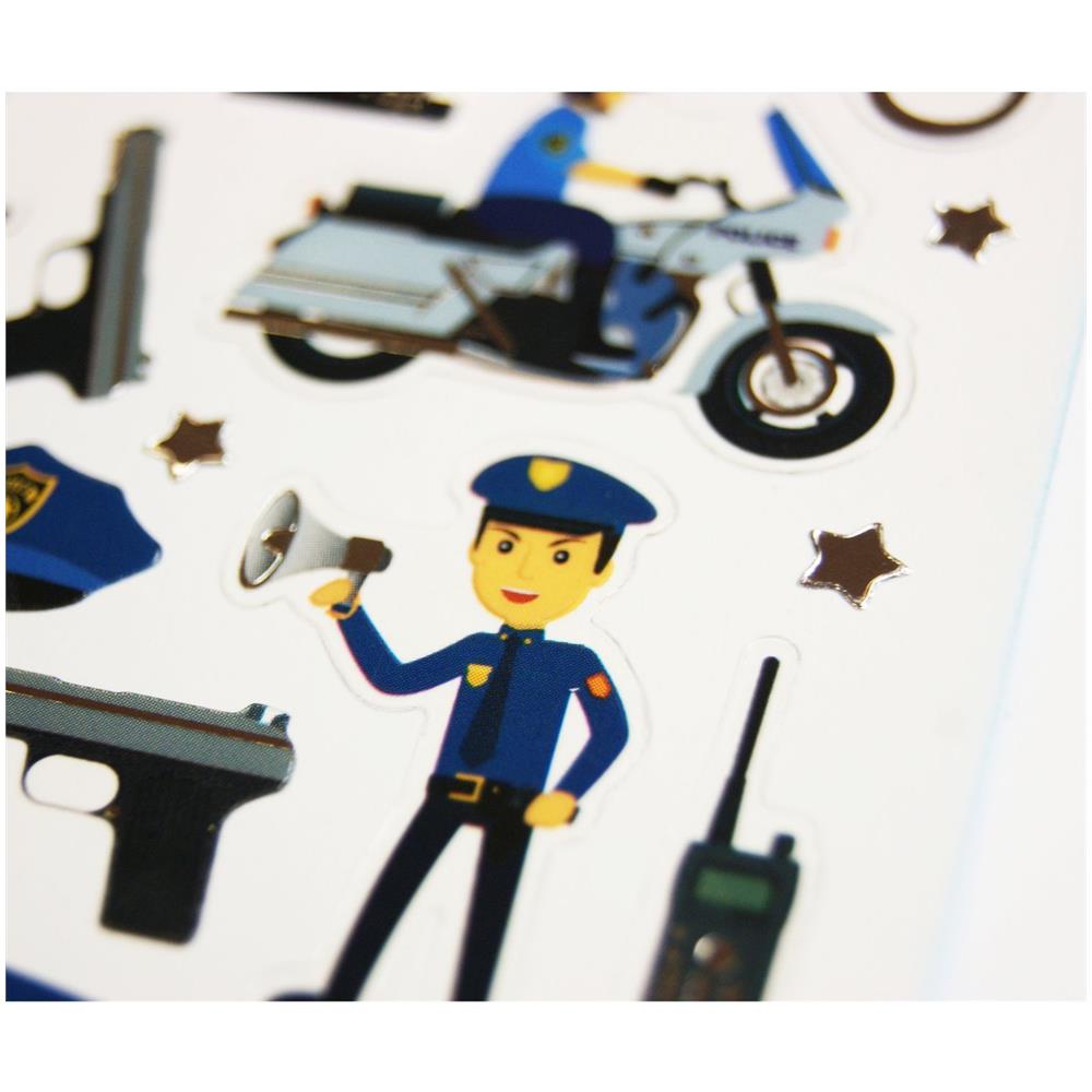 Adesivi - Polizia - Oro - 1,8 Cm - Foto 1