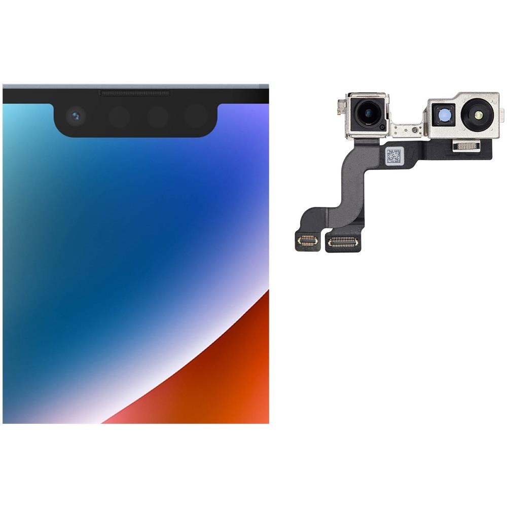 Fotocamera Frontale Compatibile Per Iphone 14 Di Ricambio Con Obiettivo - Foto 2