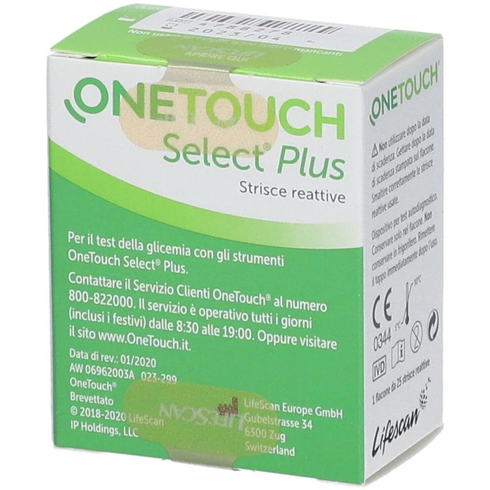 Strisce Misurazione Glicemia Onetouch Select Plus 25 Strisce - Foto 2
