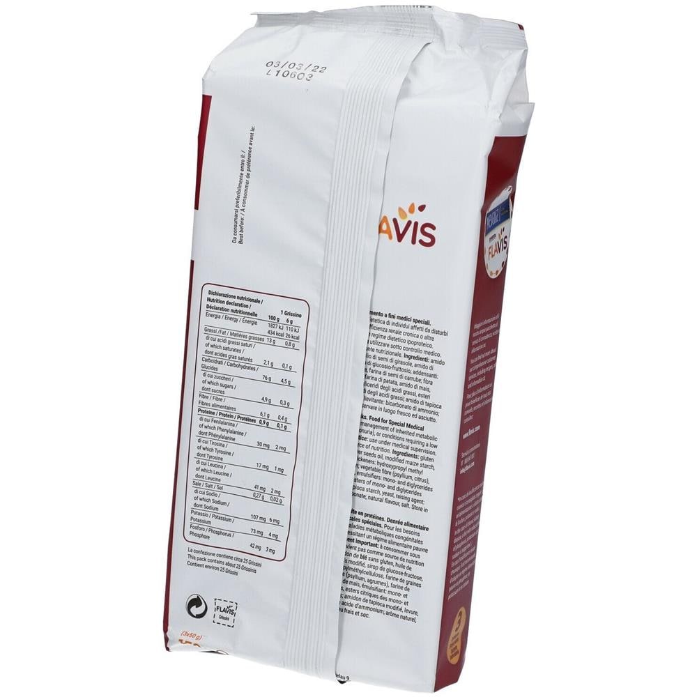 Flavis Grissini Aproteici 3 Porzioni da 50 g - Foto 2