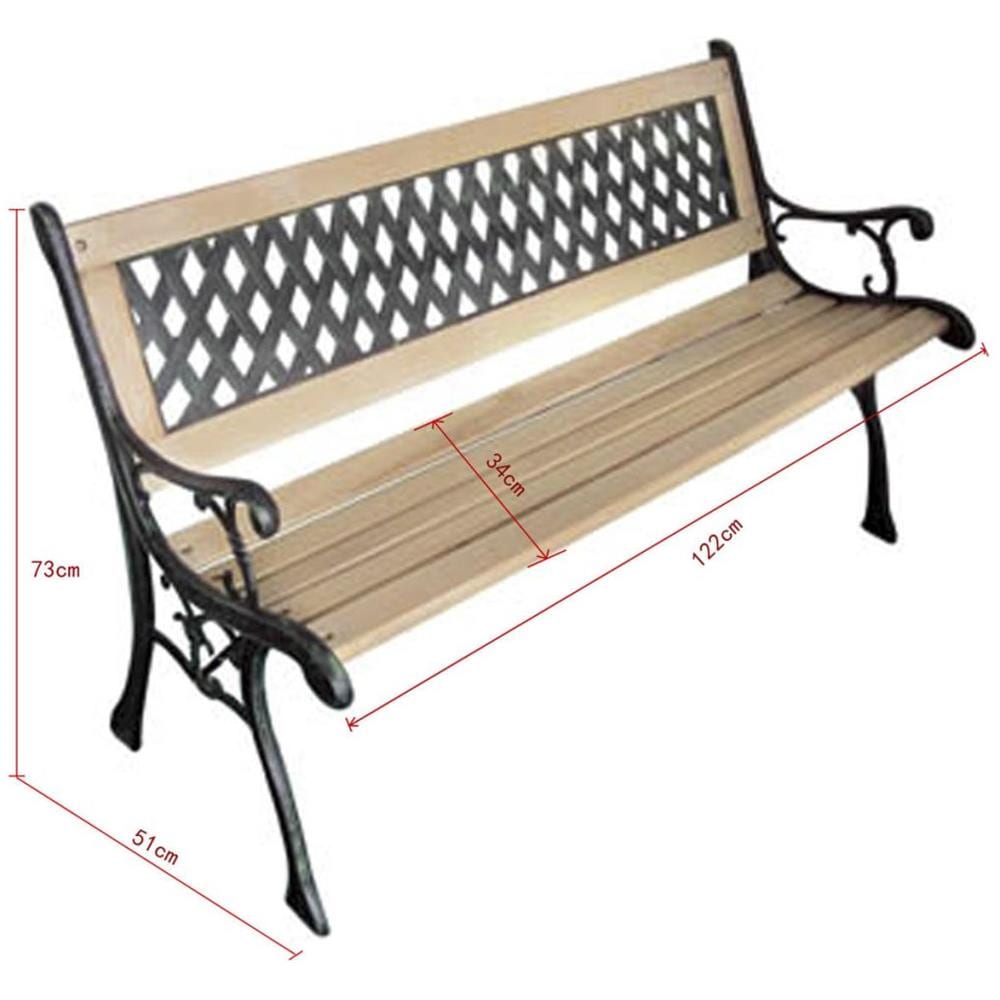 Panchina da Giardino 122 cm in Legno - Foto 15