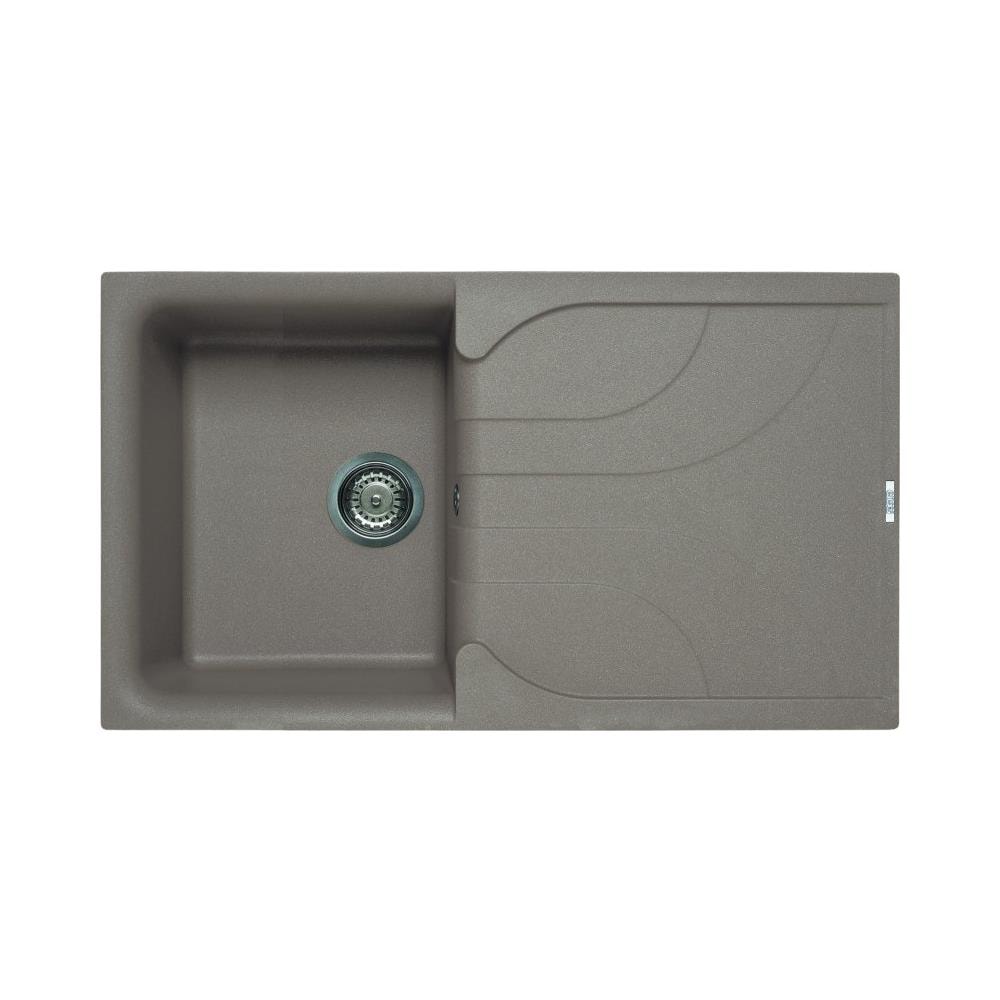 Lavello Ego 400 Granitek 86x50 cm 1 vasca con gocciolatoio Colore Tortora 43 - Foto 1