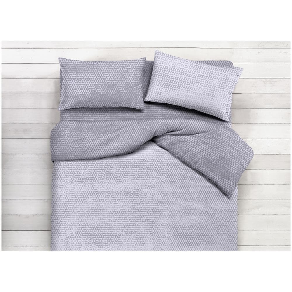 Copripiumino In Morbida Flanella Disegno Bon Bon 1 Piazza E Mezza Grigio - Foto 1