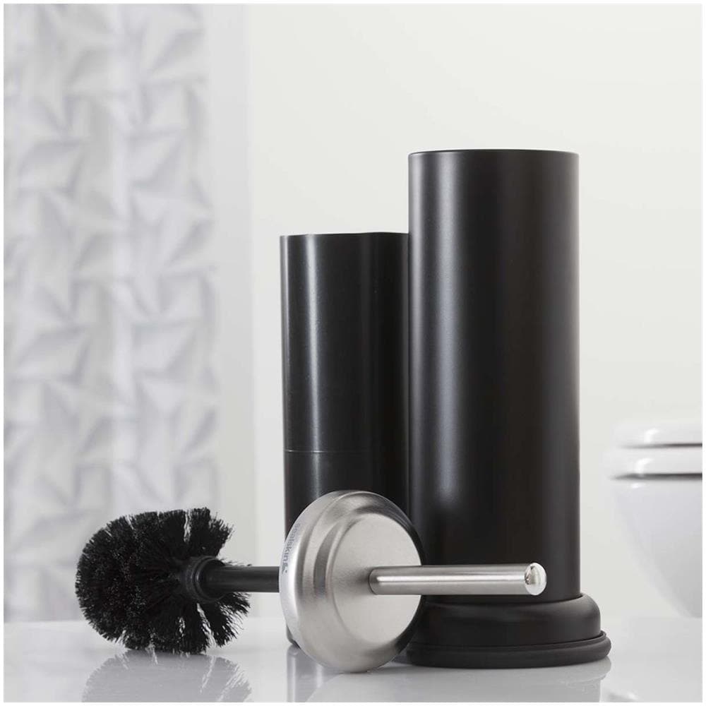 Porta Scopino Da Bagno E Supporto In Acero Nero 361730519 - Foto 2