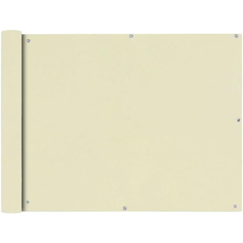 Paravento Da Balcone In Tessuto Oxford 90x400 Cm Crema - Foto 1