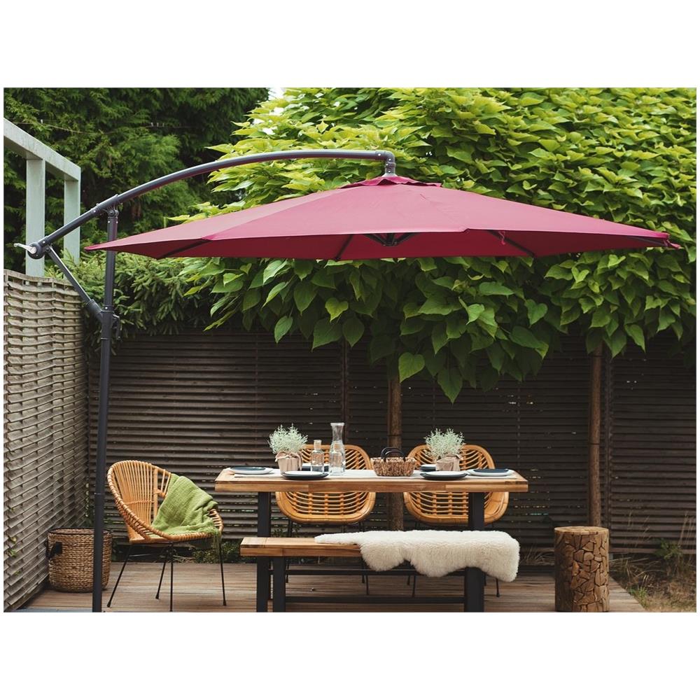 Ombrellone A Sbalzo Ottagonale Diametro 300cm Rosso Vino Ravenna - Foto 2