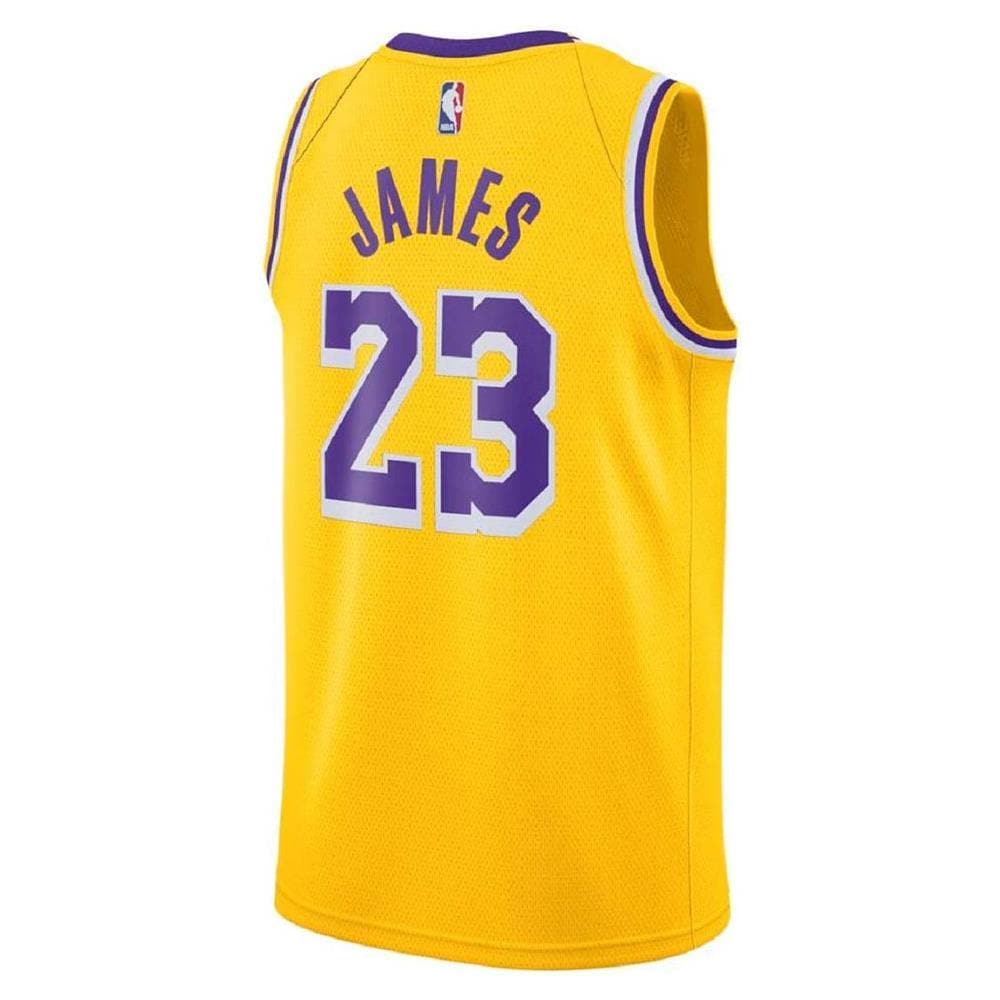 Replicacanotta Nba - Lebron James - Los Angeles Lakers - Colore Giallo - Taglia M - Foto 2