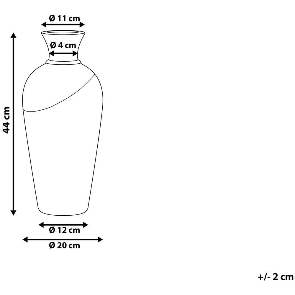 Vaso Da Fiori Bianco E Marrone Bona - Foto 2