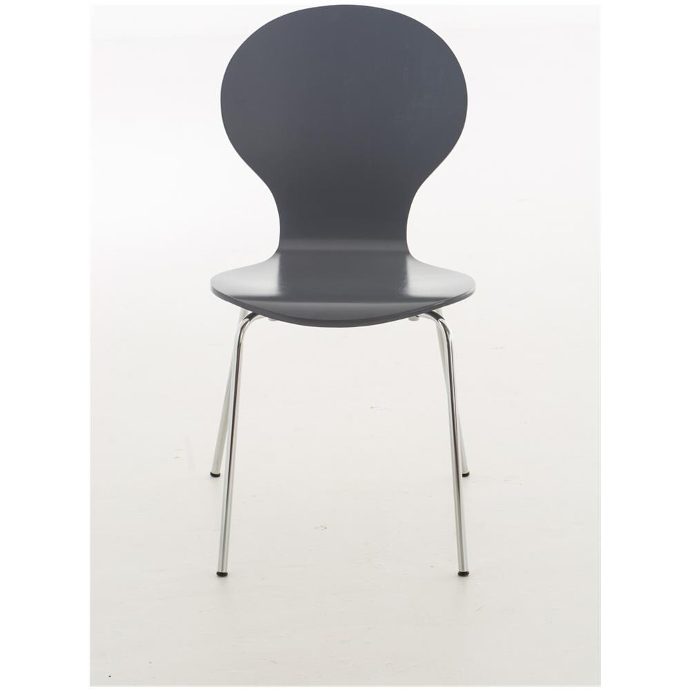 Sedia Impilabile Diego in Legno I Sedia Attesa in Metallo I Sedia Ergonomica Conferenza I Sedia Design Classico Riunioni O Sale Grigio - Foto 2