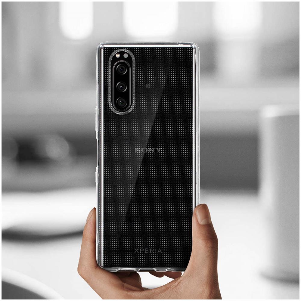 Cover Sony Xperia 5 Silicone Morbida / Pellicola Vetro Temperato 9h Nero - Foto 5