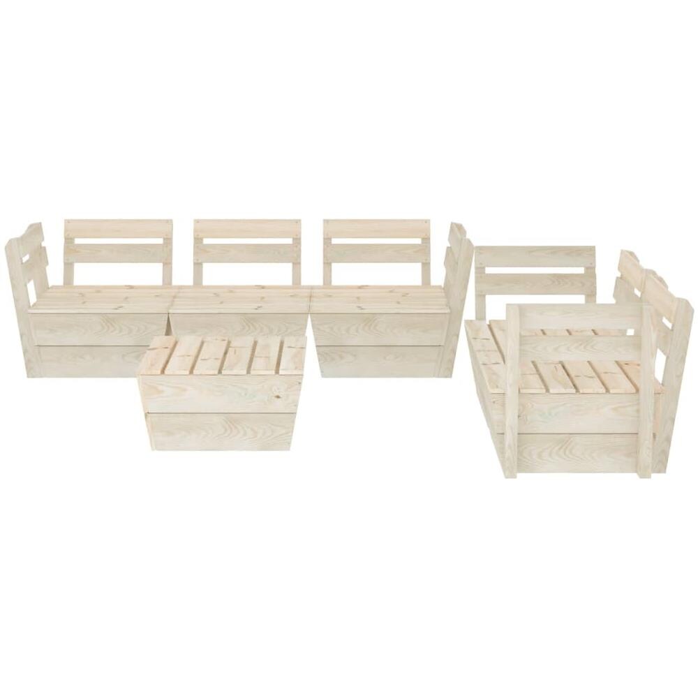 Set Divani da Giardino su Pallet 6 pz in Legno Abete Impregnato - Foto 2