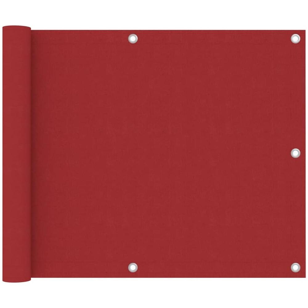 Paravento da Balcone Rosso 75x600 cm in Tessuto Oxford - Foto 1