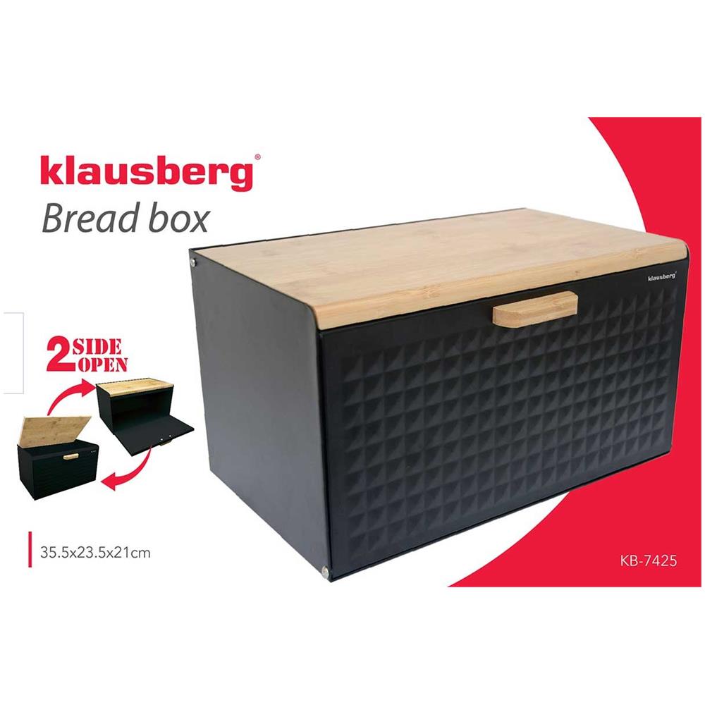 Kb-7425 Portapane Bifacciale In Nero Opaco E Legno - Foto 2