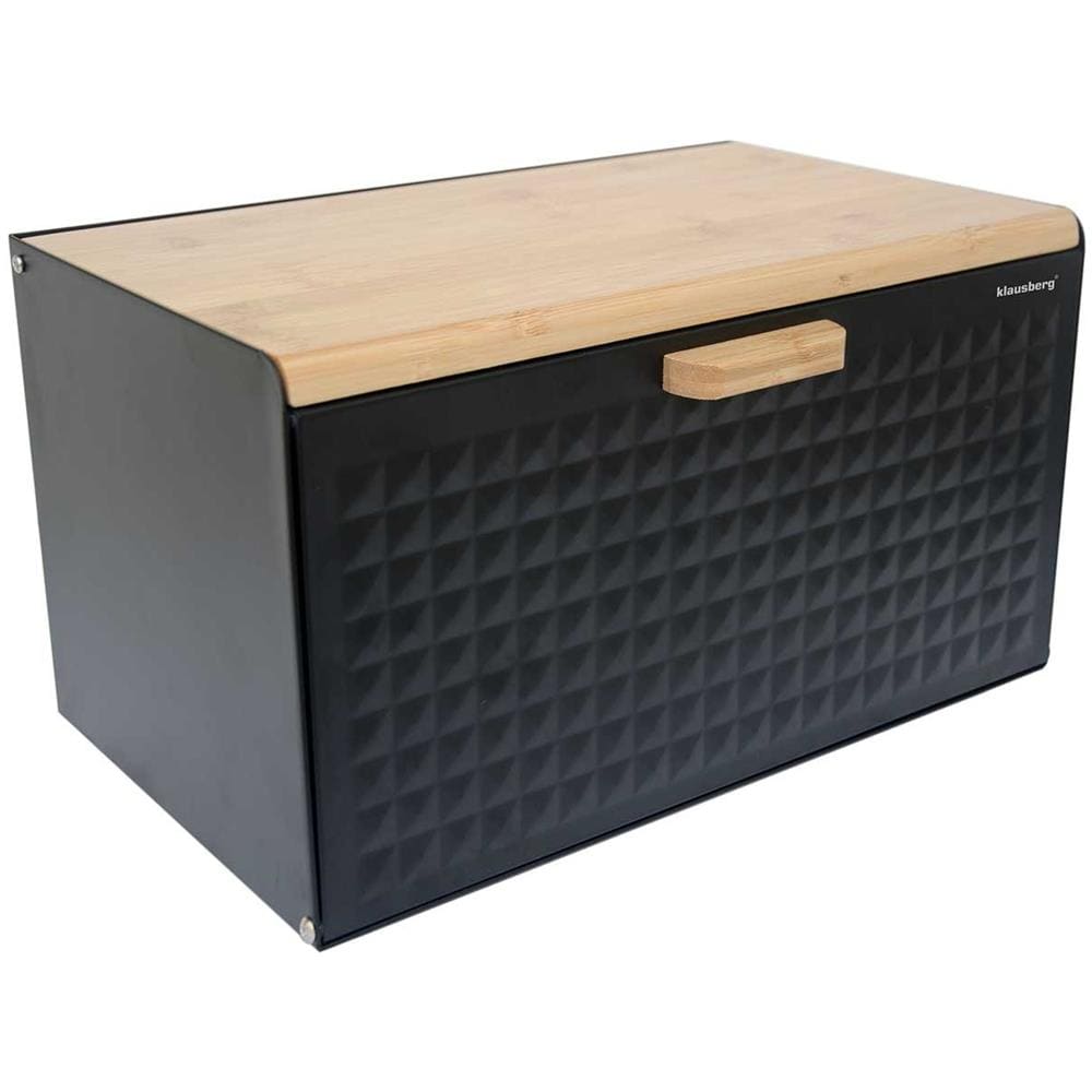 Kb-7425 Portapane Bifacciale In Nero Opaco E Legno - Foto 1