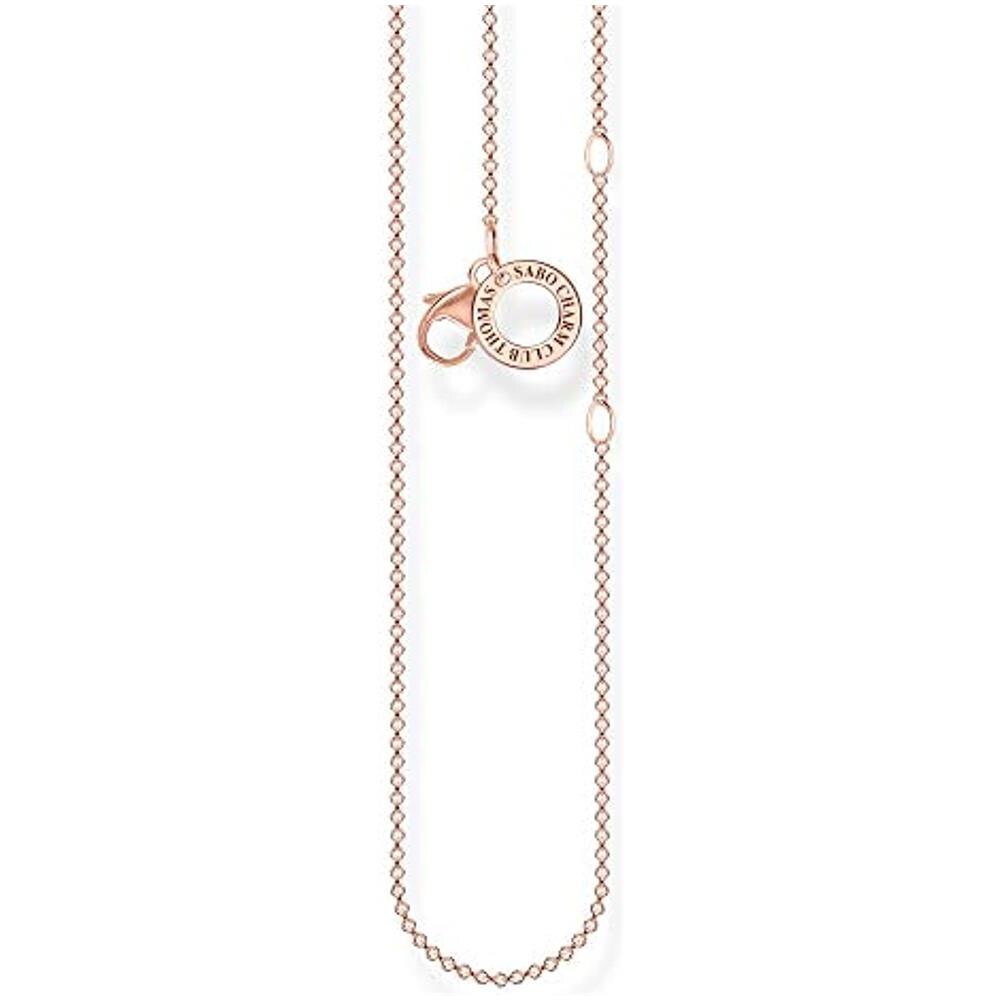 , Collana Con Ciondolo In Oro Rosa, In Argento Sterling 925, Lunghezza 36-38 Cm - Foto 1