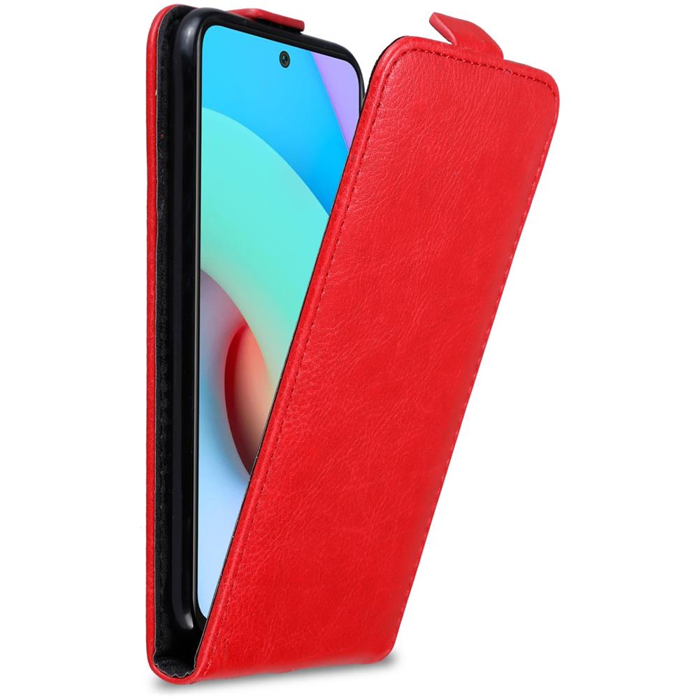 Custodia Compatibile Con Xiaomi Redmi 10 / Redmi Note 11 4g In Rosso Mela - Coperchio Protettivo In Design Flip Con Chiusura Magnetica - Foto 1