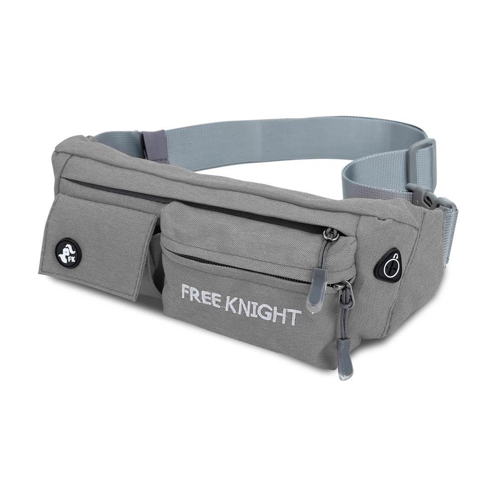 Cadorabo Marsupio Con 4 Scomparti In Grigio Chia - Marsupio Regolabile Impermeabile Marsupio Tasca Per Cellulare Con 4 Scomparti, Apertura Con Cerniera E Cuffia - Foto 1