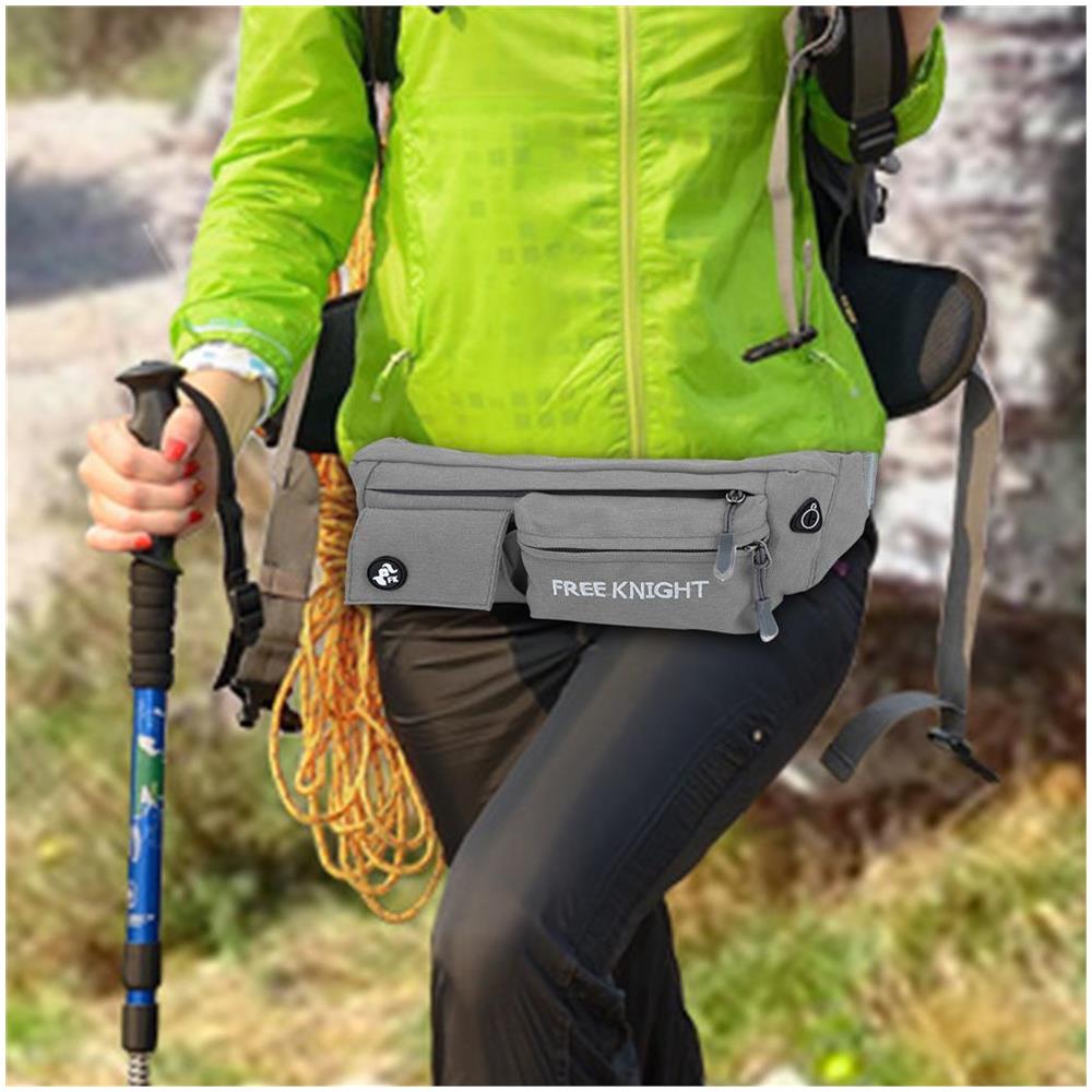 Cadorabo Marsupio Con 4 Scomparti In Grigio Chia - Marsupio Regolabile Impermeabile Marsupio Tasca Per Cellulare Con 4 Scomparti, Apertura Con Cerniera E Cuffia - Foto 6