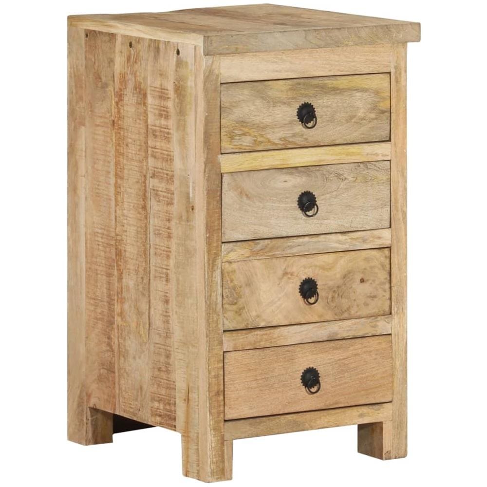 Scrivania A Colonna In Legno Massello Di Mango 140x50x77 Cm - Foto 3