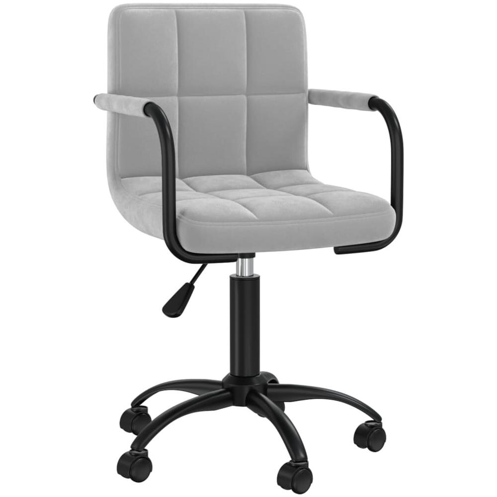 Sedie Da Pranzo Girevoli 2 Pz Grigio Chiaro In Velluto - Foto 3