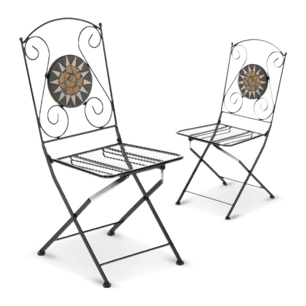 Set Di Mobili Gonfiabili 2 Pezzi Per Campeggio - Sedia E Poltrona Con Pompa, Colore Nero