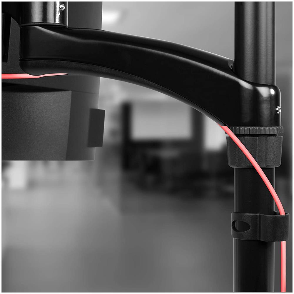 Dm451x3 Supporto Monitor - Supporto Per 1 Monitor Fino A 27” - Vesa 75/100 - Portata 13,8 Kg - Regolabile In Altezza - Inclinabile -90° +45° - Rotabile Di 360° Con Un Braccio - Foto 6