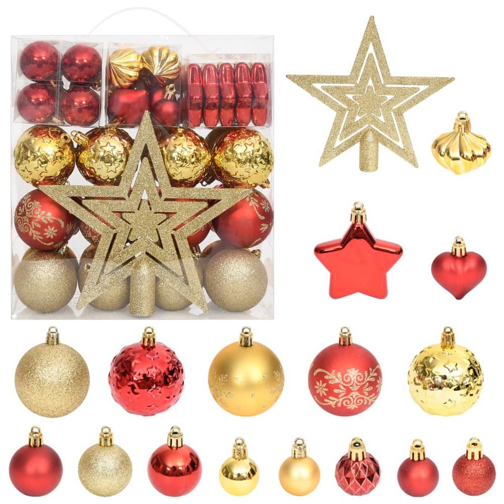 Set Addobbi Di Natale 70 Pz Oro E Rosso - Foto 1