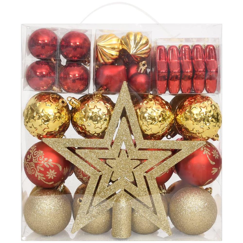 Set Addobbi Di Natale 70 Pz Oro E Rosso - Foto 2