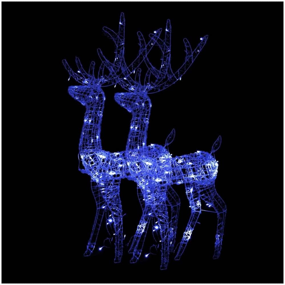 Decorazioni Natalizie Renne In Acrilico 2 Pz 120 Cm Blu - Foto 2