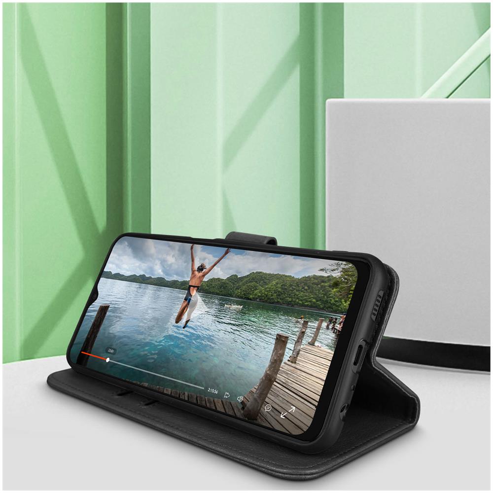 Custodia Per Samsung Galaxy A13 4g, Portacarte E Funzione Supporto Nera - Foto 5