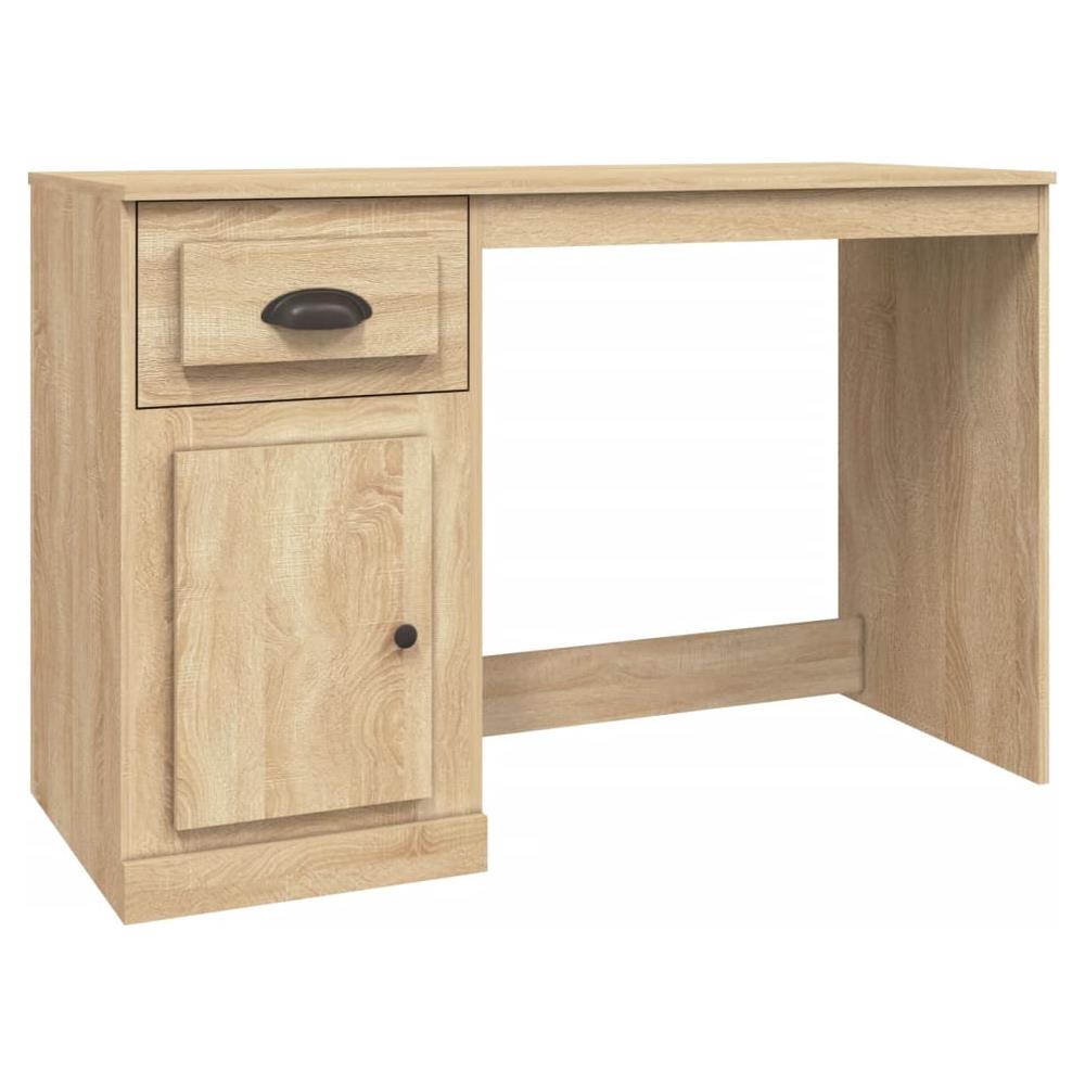 Scrivania Cassetto Rovere Sonoma 115x50x75 Cm Legno Multistrato - Foto 2